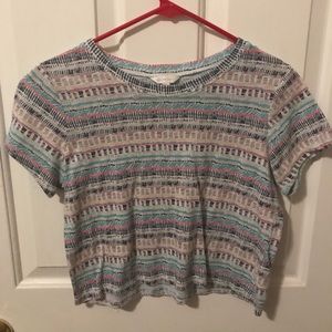 Aeropostale multi colored crop top shirt